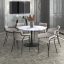 Zilo/Axel Large 7pc Dining Set In Black With Grey Chair