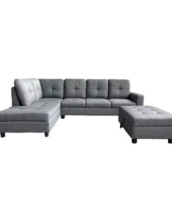 Alternative view of Sectional Sofa Grey With Ottoman