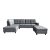 Alternative view of Sectional Sofa Grey With Ottoman
