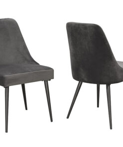 Dining Chair Set Of 2 - Grey Velvet