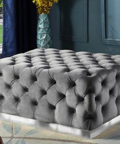 Alternative view of Ottoman (Grey Velvet)IF 6265