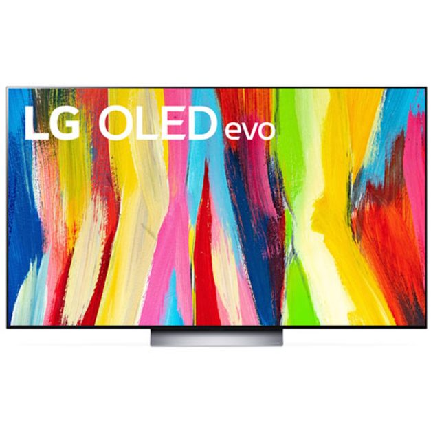 LG 55″ 4K UHD HDR OLED webOS Evo ThinQ AI Smart TV (OLED55C2PUA)- Dark Titan Silver