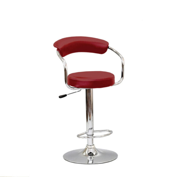 Alternative view of Bar Stool (Red PU)ST-7500-R Set of 2
