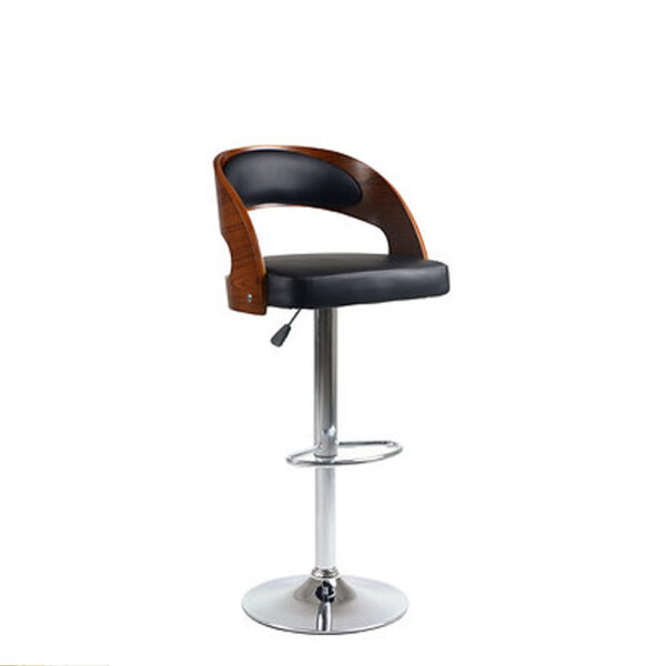 Alternative view of Bar Stool (Black PU)ST-7505