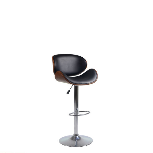 Alternative view of Bar Stool (Black PU) ST-7510 Set of 2