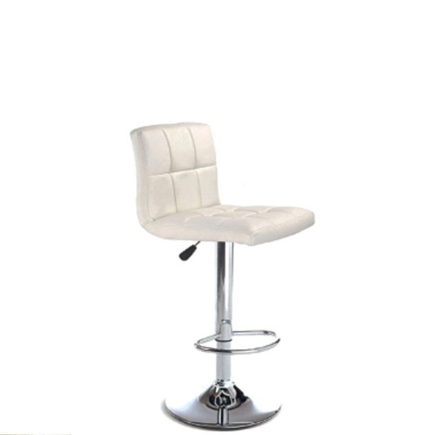 Bar Stool (White PU)ST-139-W Set of 2 - Image 2