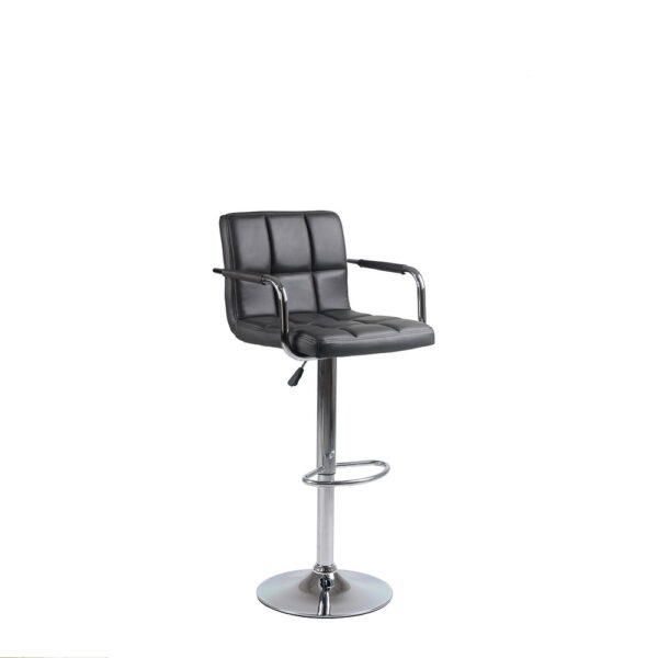 Alternative view of Bar Stool (Grey PU) ST-7734 Set of 2