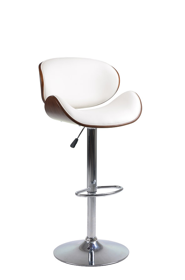 Alternative view of Bar Stool (White PU)  ST-7511 Set of 2