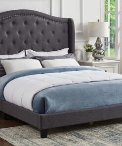 T2173 Double Size Bed Charcoal