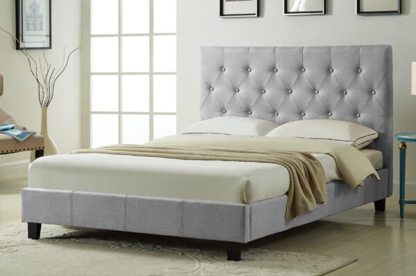 T2366 Double Size Bed Grey