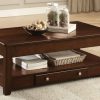 Brown Wood Coffee Table Set with Storage