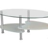 Clear Tempered Glass Oval Coffee Table