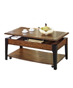 Brown and Black Lift-Top Coffee Table