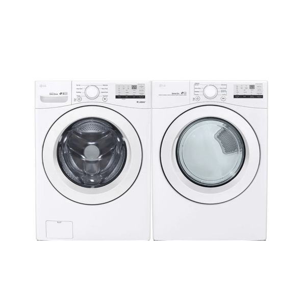 Alternative view of LG WM3400CW & DLE3400W Washer Dryer
