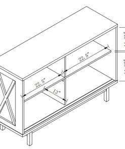 Alternative view of Buffet/Server - Grey