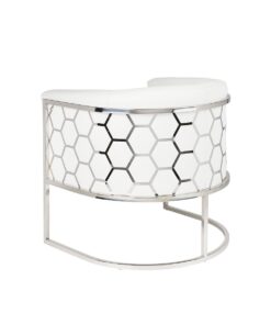 Alternative view of Honeycomb Accent Chair White Aspen
