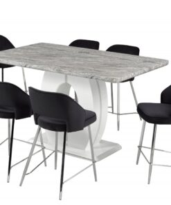 Alternative view of 7-Piece  Counter Height  Set - BLACK