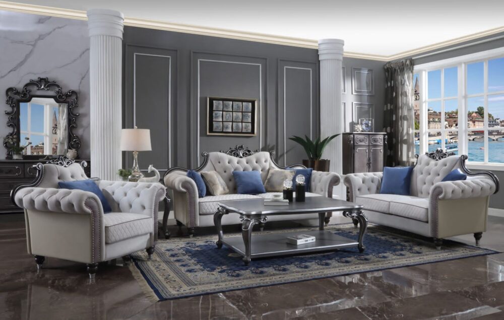 Sofa loveseat chair one coffe and one end team 3