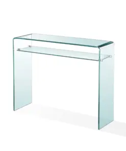 Bent Glass Console Table GY-S02CST-12 With Shelf