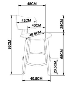 Alternative view of Zuni 26" Counter Stool with Swivel in Beige Fabric and Natural