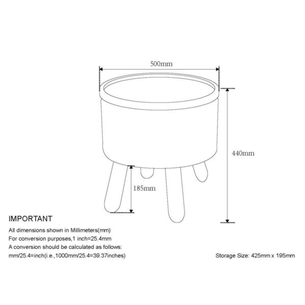 Alternative view of Betsy Round Storage Ottoman with Tray in Charcoal and Natural
