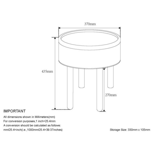Alternative view of Polly Round Storage Ottoman with Tray in Beige and Black
