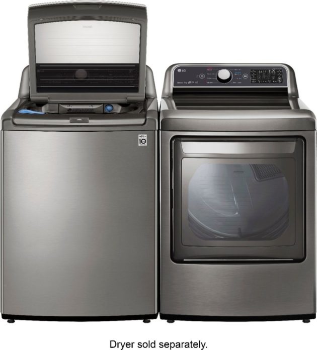 LG WT7305CV & DLEX7300VE LG Graphite Steel Top-Load Washer (5.6 cu. ft.) & Electric Dryer (7.3 cu. ft.) - Image 2