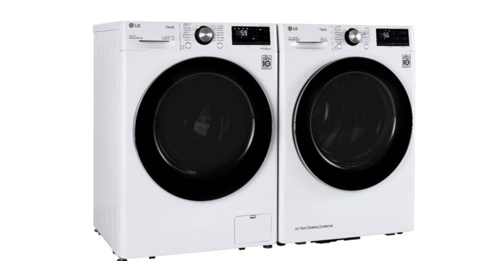 LG WM1455HWA & DLHC1455W Washer Dryer
