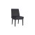 Cortez Dining Chair, Set of 2, in Black Faux Leather and Black