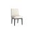 Cortez Dining Chair, Set of 2, in Beige Faux Leather and Black