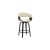 Holt 26" Counter Stool in Beige Fabric and Black