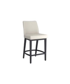 Jace 26" Counter Stool, Set of 2, in Beige Faux Leather and Black
