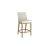 Jace 26" Counter Stool, Set of 2, in Beige Fabric and Natural