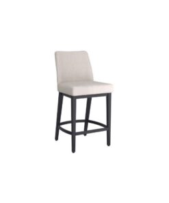 Jace 26" Counter Stool, Set of 2, in Beige Fabric and Black