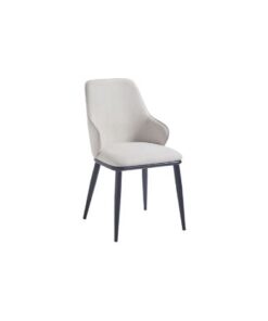 Kash Dining Chair, Set of 2, in Beige Fabric and Black