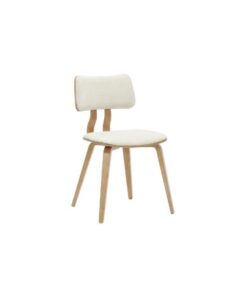 Zuni Dining Chair in Beige Fabric and Natural