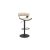 Rover Adjustable Air Lift Stool in Ivory and Black