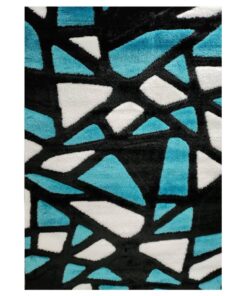 COLARADO SHAGGY P6096A BLACK-TURKUAZ