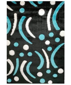 COLARADO SHAGGY P6098A BLACK-TURKUAZ