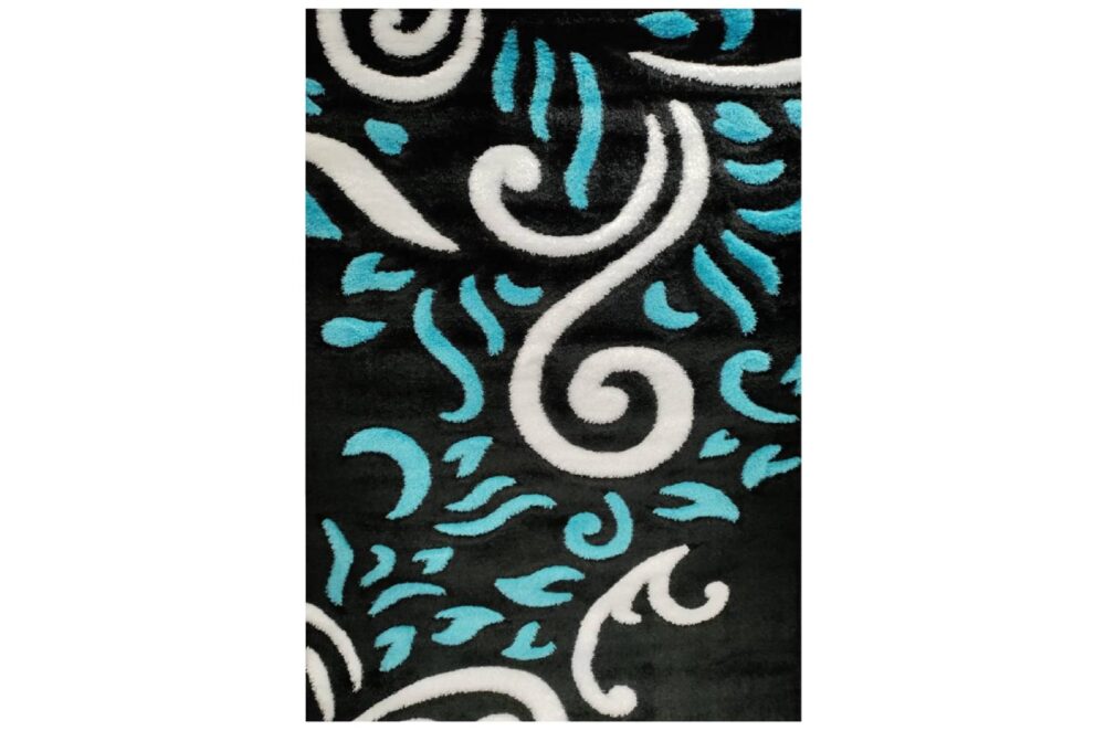 COLARADO SHAGGY P6117A BLACK-TURKUAZ