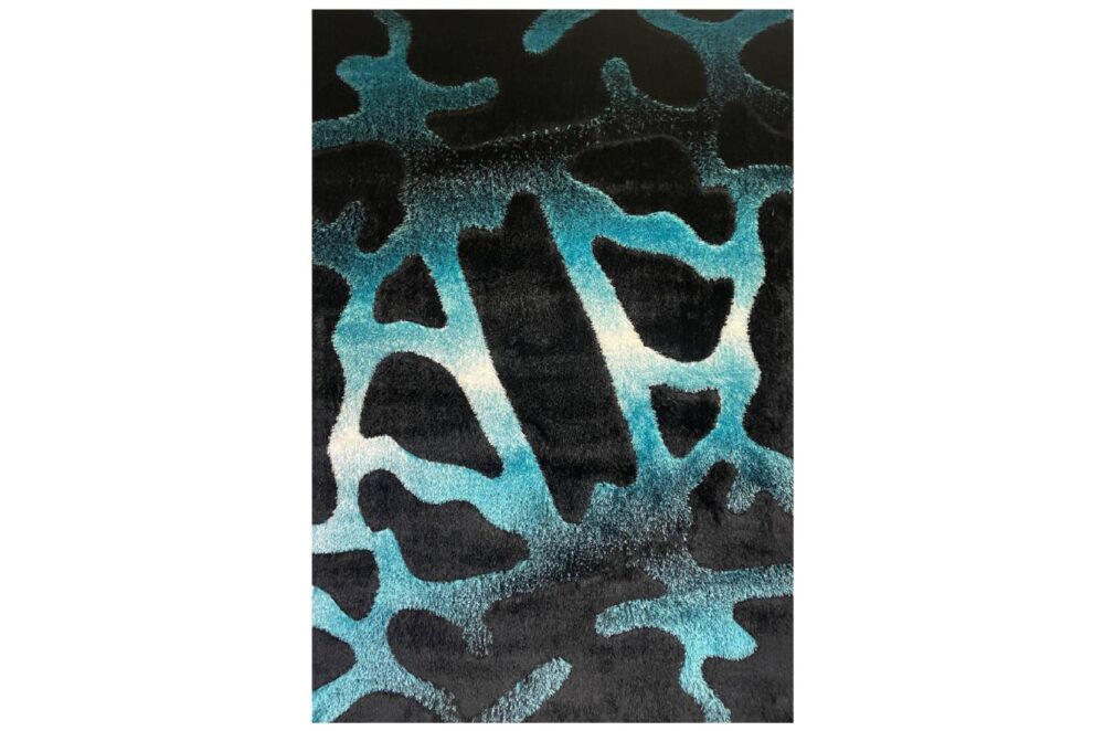 COLARADO SHAGGY P6169A BLACK-TURKUAZ