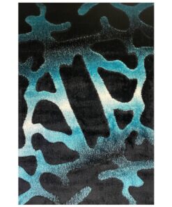 COLARADO SHAGGY P6169A BLACK-TURKUAZ