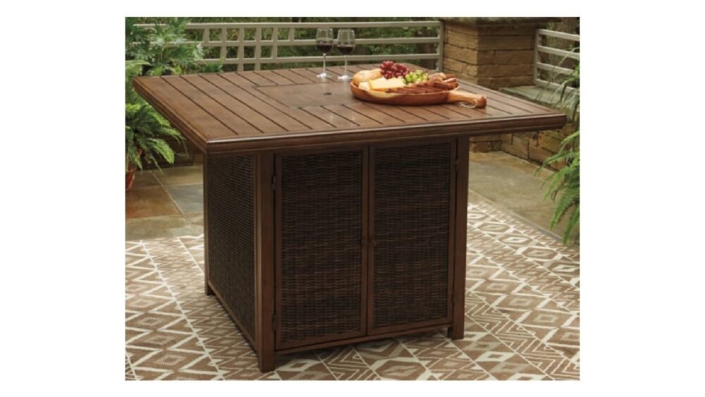 Paradise Trail Bar Table with Fire Pit