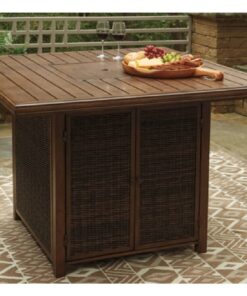 Paradise Trail Bar Table with Fire Pit