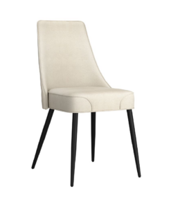 Koda Dining Chair, Fabric, set of 2, in Beige and Black