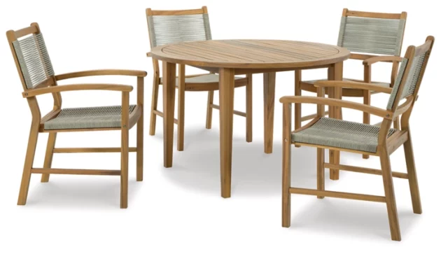 Janiyah Outdoor Dining Table and 4 Chairs - Image 2