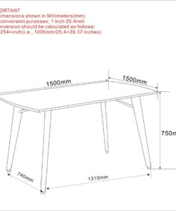 Alternative view of Leon Rectangular Dining Table in Natural and Black