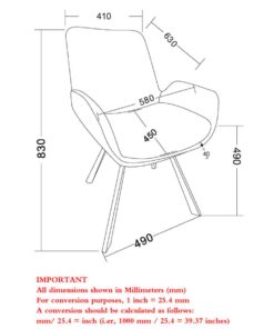 Alternative view of Signy Swivel Dining Chair, set of 2, in Light Grey and Black