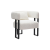 Scarlet Accent Chair in Ivory Boucle and Black