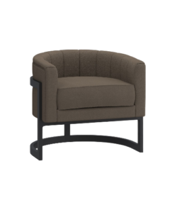 Zhuri Accent Chair in Charcoal Boucle and Black